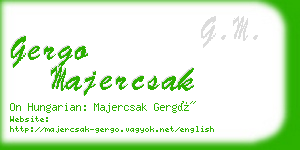 gergo majercsak business card